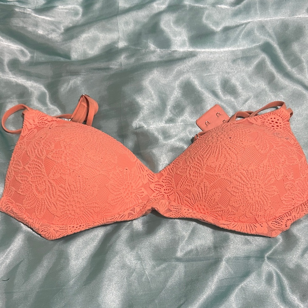 Aerie Coral Lace Push-Up Bra - Women Intimates